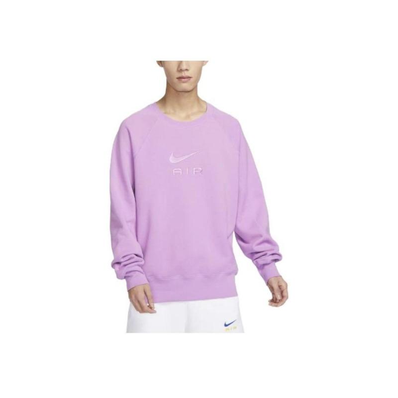 Nike Спортивная одежда Air Logo Толстовка с круглым вырезом Мужские топы Фиолетовый DV9830-591
