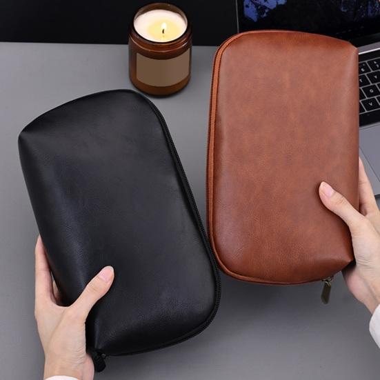 Сумка для электронных аксессуаров Многосекционный дорожный органайзер для технических аксессуаров Водонепроницаемый чехол из искусственной кожи