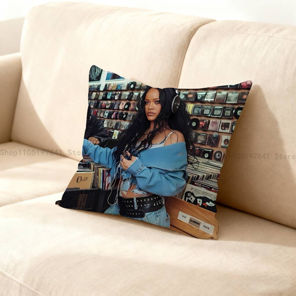 Singer R-Rihanna-Es Pillow Case For Sofa Decor Car Office Room Printing Cushion Cover Decorations And Protector