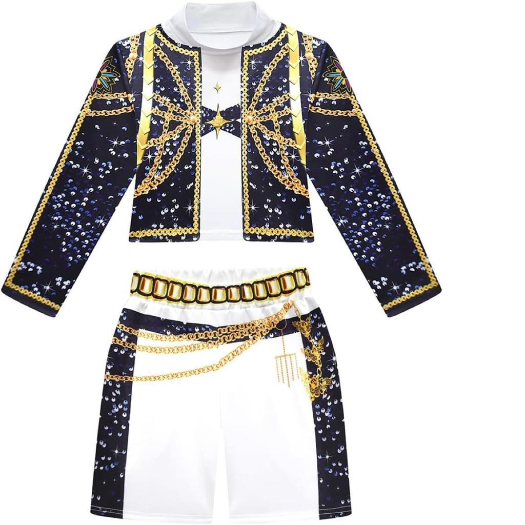 Детский Kpop Косплей Охотника на демонов Руми Зои Мира Костюм для косплея Комплект 3D Принт Детская Одежда для сцены Хэллоуин Вечеринка