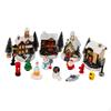 Xmas Village Sets Party Favor Santa Claus Figures Lighted House Collection for Living