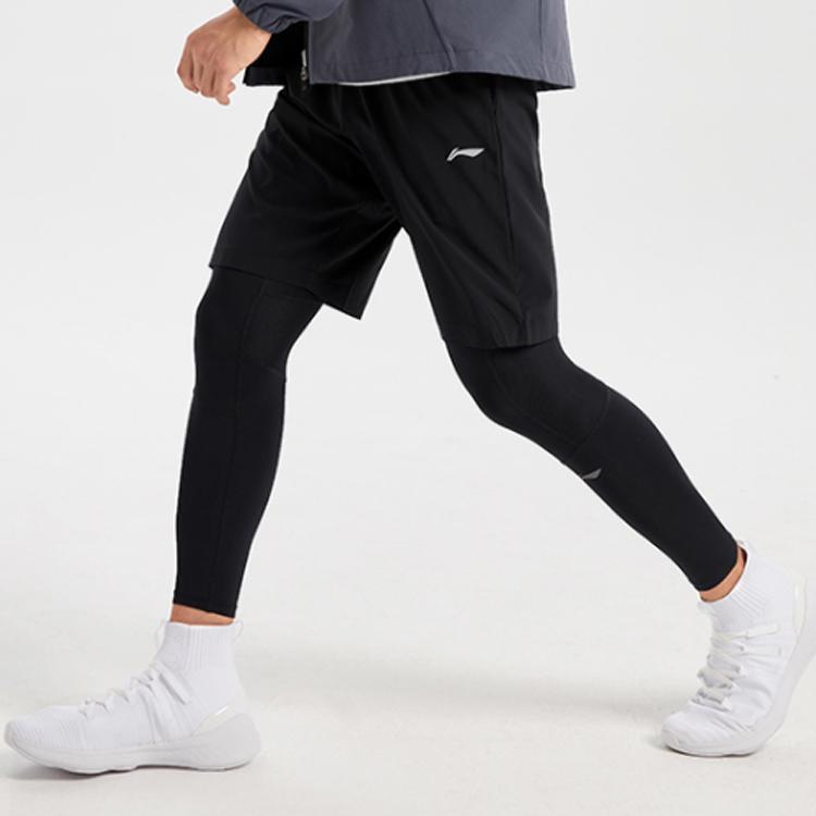 Спортивные брюки Li Ning мужские новые стандартные черные умеренные AULQ041-1
