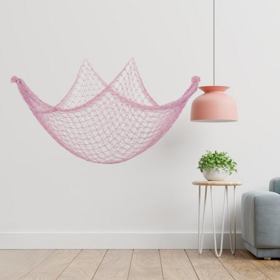 2Pcs Decorative Fishing Nets Hanging Ornaments Extra-Large DIY Ocean-inspired Craft Wall Art Hanging Fishnet Decor