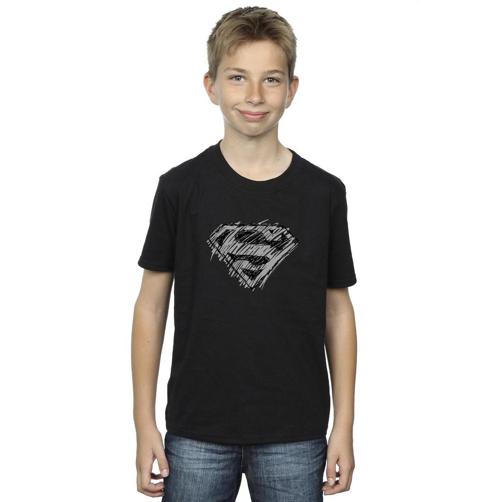 DC Comics Boys Superman Logo Sketch T-Shirt