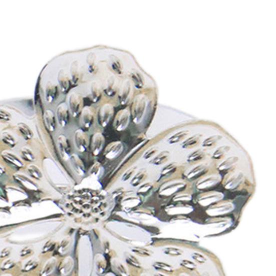 6 шт. Кольца для салфеток в виде цветов, Металлические держатели для салфеток, Серебряные, Золотые кольца для салфеток в виде цветов с текстурированными лепестками для обеденного стола, Свадебной вечеринки