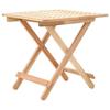 VidaXL Folding Side Table 50 X 50 X 49 Cm Solid Walnut Wood 247105