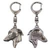 Italian Greyhound, Italian Sighthound - Silver-plated Key Ring with Dog, Handbag Decoration, Backpack Pendant by Brand