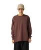Snow Peak Garment Dyed Long Sleeve Short and Medium T-Shirt TS-25AU012, Sleeve, Men's Women's, Burgundy,
