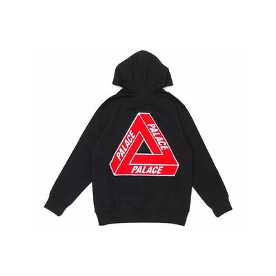 Palace Черные топы унисекс с капюшоном из трех синели P18CS001