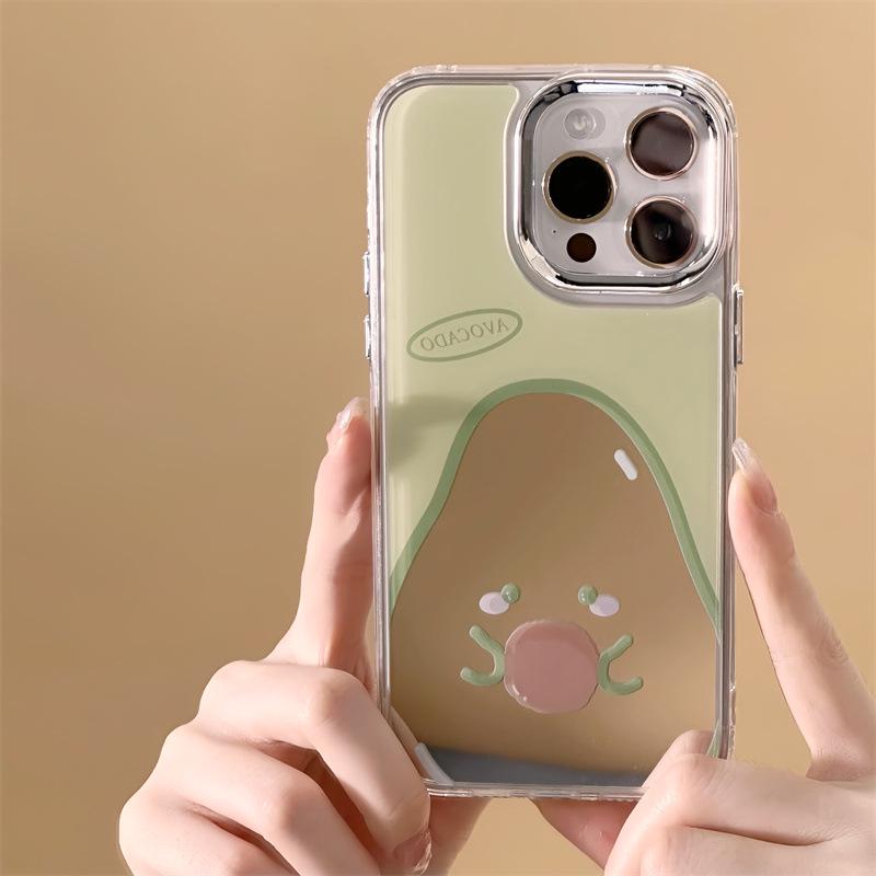 Чехол Zhitai iPhone 16 Pro Max Niche, совместимый с Apple 15 Pro, подходит для iPhone 14, 12 серии, зеркальный дизайн «три в одном»