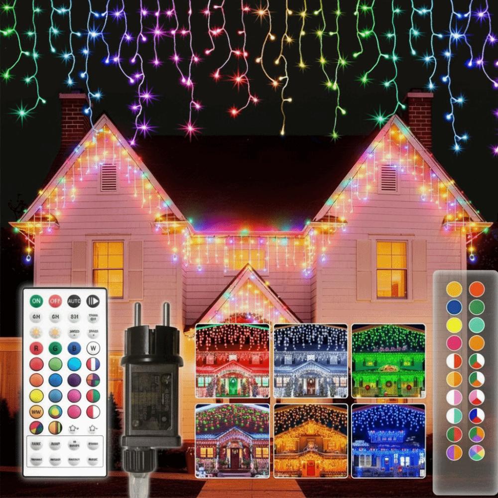 400 LEDs Curtain String Lights Low Voltage Meteor Effect Lamp Festival Decoration