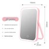 Portable LED Makeup Mirror with Adjustable Fill Light, Foldable Design, and Rechargeable Square Shape