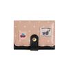 Wave Edge Polka Dot Trifold Wallet Pu Leather Coin Purse Portable Dachshund Card Holder  Daily Use