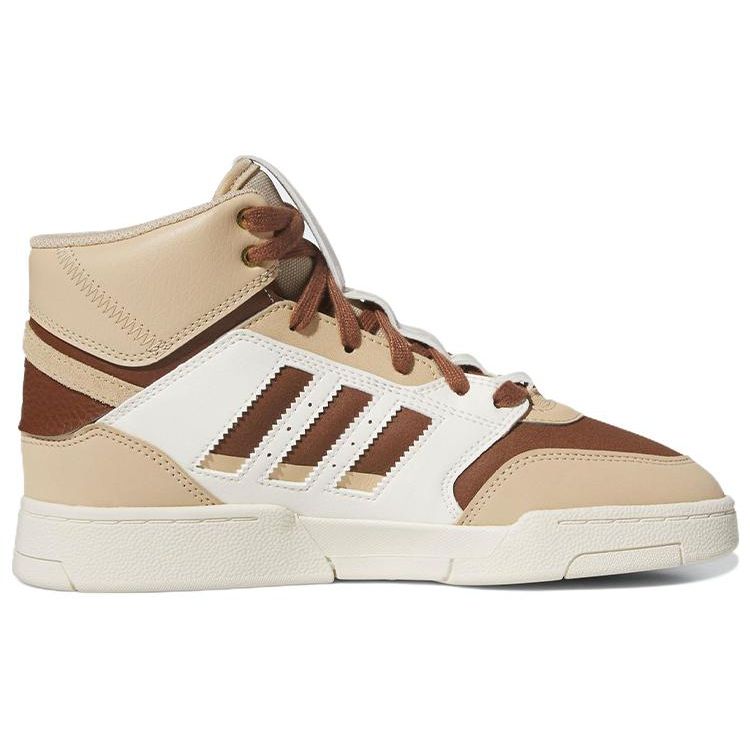 adidas Оригинальные Drop Step XL Удобные Универсальные Нескользящие Износостойкие Высокие Кеды для Скейтбординга Женские Кроссовки Коричневые Белые IF2686