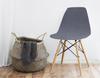 Scandinavian Chair Cover Grey Jacquard