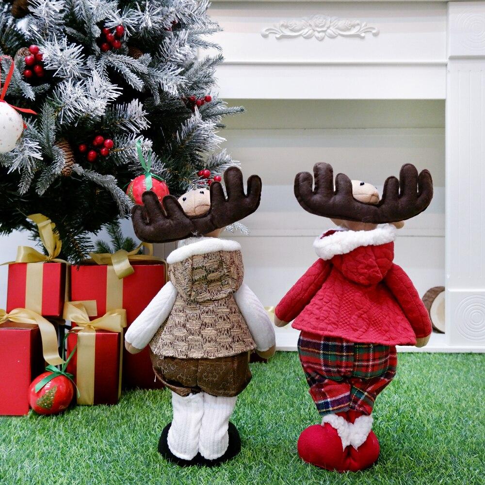 Неваляшка Лось Куклы Новогодняя Рождественская фигурка Орнамент Рождественское украшение Игрушка Рождественский детский подарок Домашний офис Adornos De Navidad Декор