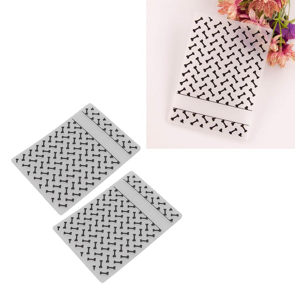 2 шт. Пластиковая папка для тиснения, прозрачная вогнутая выпуклая текстура, шаблоны для поделок, формы для приглашений 