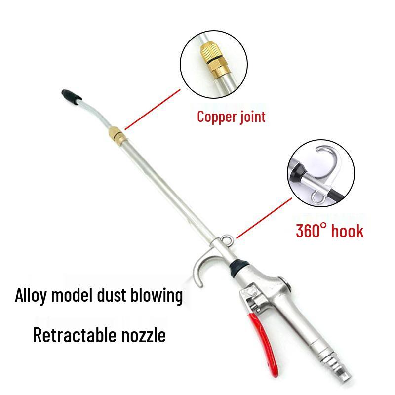 High-Pressure Pneumatic Dust Removal Gun with Extended Nozzle for Air Compressor