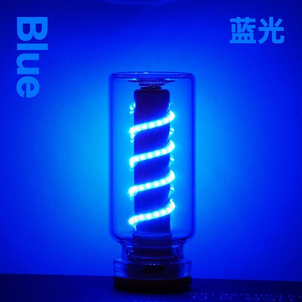 Transparent Spring Touch Dimmable USB Night Light, Portable LED Bedside Lamp