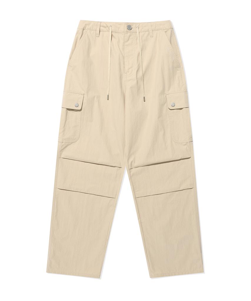 WACKY WILLY Women'S Cargo Parachute Pants Beige