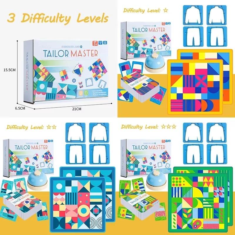 Tailor Master, Children's Educational Thinking Concentration Training Toy Graphic, Color Matching Double Battl E Table Game