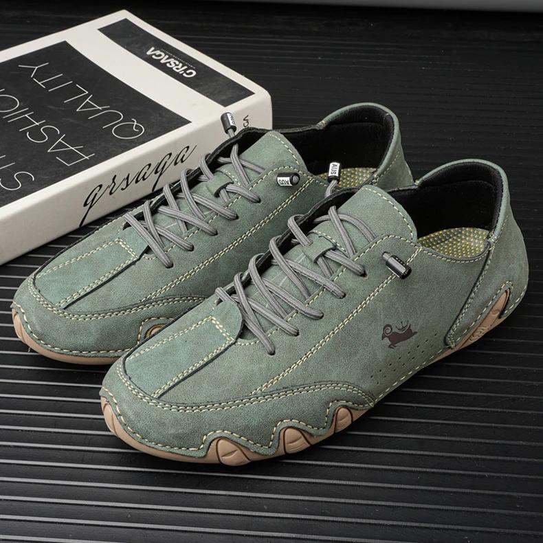 Men Original Sneaker Brand Leather Shoes Walking Soft Sole Lightweight Sneaker Casual Loafers Man 2024 Zapatos De Hombre