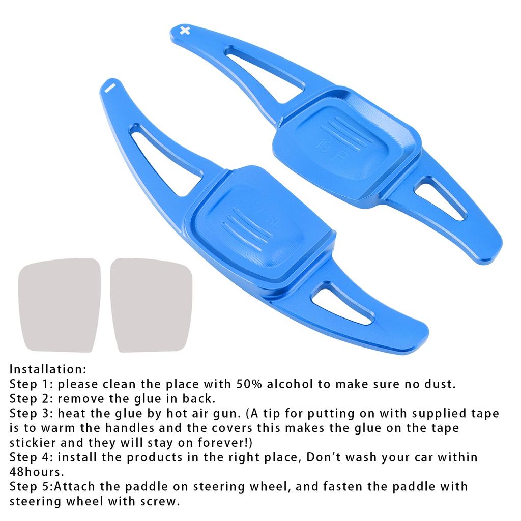 Удлинители подрулевых лепестков для VW Golf 8 Tiguan Алюминий Синий