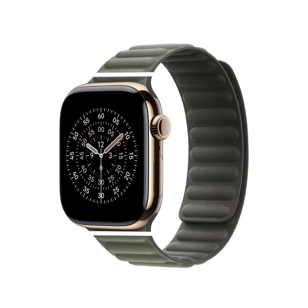 Apple Watch Fine Woven Twill Leather Magnetic Band for Series 5-9 & SE