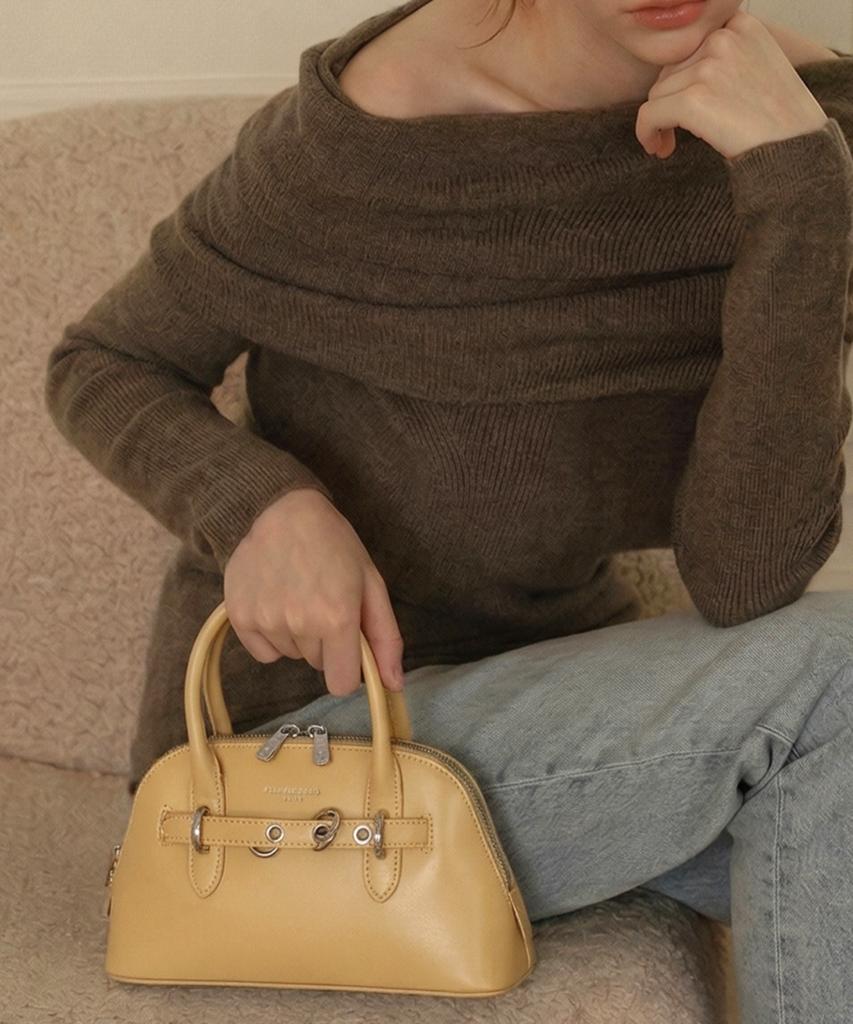 David Jones Le Mare 3-в-1 Мини-сумка-тоут с верхней ручкой и ремешком Кожаная_Матовый желтый (Cm8265)