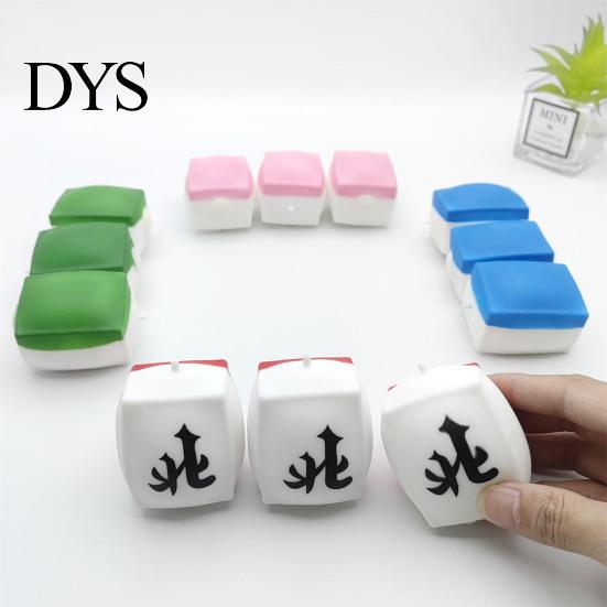 Chinese Mahjong Toy Stress Relief Toy, Tile Squeeze Fidget Pinch Toys Soft Stretchy Sensory for Home Office Classroom Anxiety Gadget