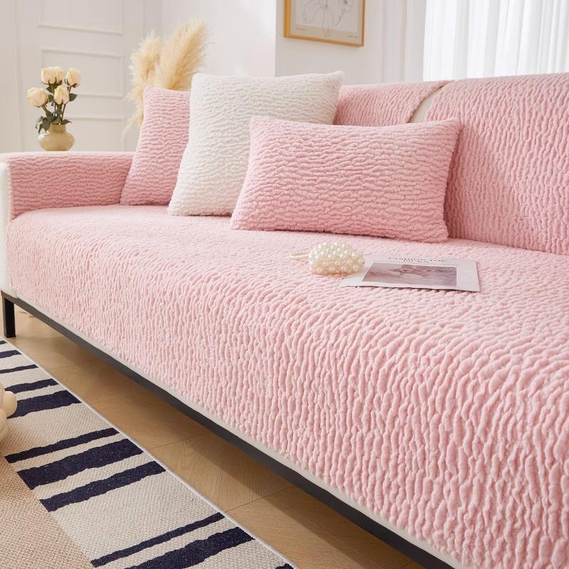 Подушка для дивана из овечьего пуха Универсальная система исцеления Кожаный чехол для дивана Нескользящая подушка Задняя крышка Тканевое полотенце.