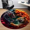 1pc Dragon Tiger Chair Carpet for Office, Round Non-Slip Durable Large Size Office Carpet, Suitable for Office, Beautiful Decoration