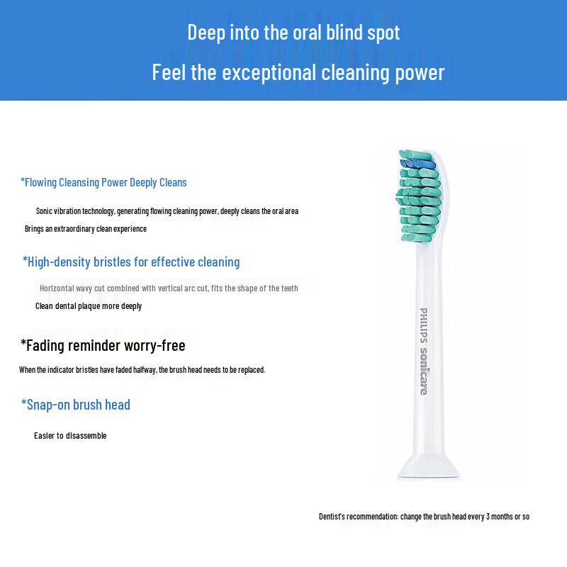 Philips Насадки для электрической зубной щетки Sonicare HX6013/63, 3 шт.