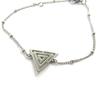 [M8796] - Серебряный стальной браслет «Треугольник»