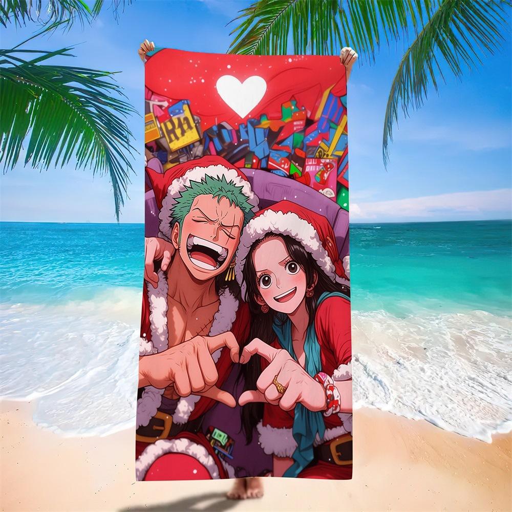 New Anime Character Printed Microfiber Beach Towel Quick Dry Water Absorbent Bath Towel