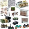 MOC Military SWAT Weapon WW2 Toys Gun Sandbag Cannon Armory Building Blocks Figures Equipment Bricks Toys For Children