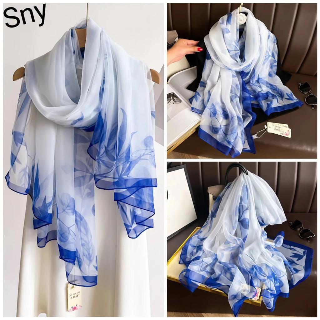 New Spring and Summer Soft Yarn Scarf Large-size Printed Beach Towel High-end Sun Protection Scarf Shawl