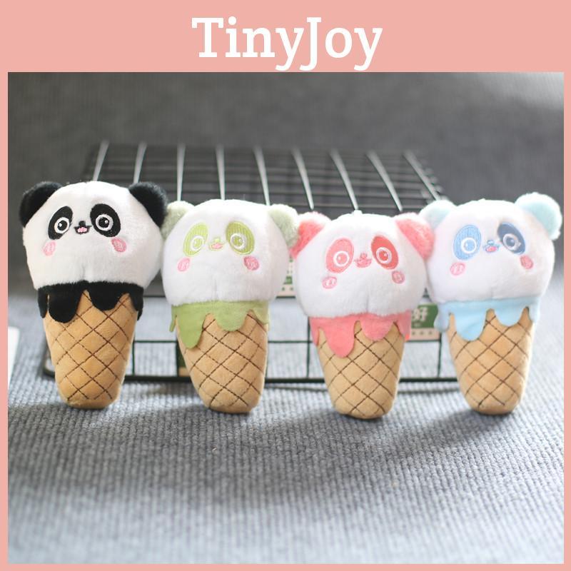 Cute And Adorable Cone Panda Keychain Plush Toy Bag Pendant