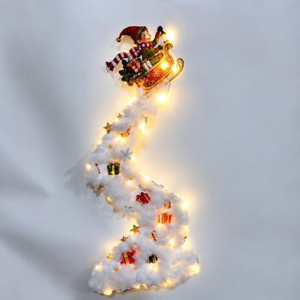 Cascading Glowing Christmas Wall Lamp Star Wall Decor Santa Light Home