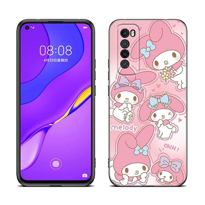 Милый черный силиконовый чехол My Melody для телефона Huawei Nova 8 9 10 SE 11 Ultra 12 Pro 7i 8i 11i 11E Y70 Plus Y60 Y61 Y71 Y90 Y91