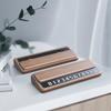 Black Walnut Wood Temporary Parking Phone Number Sign for Car