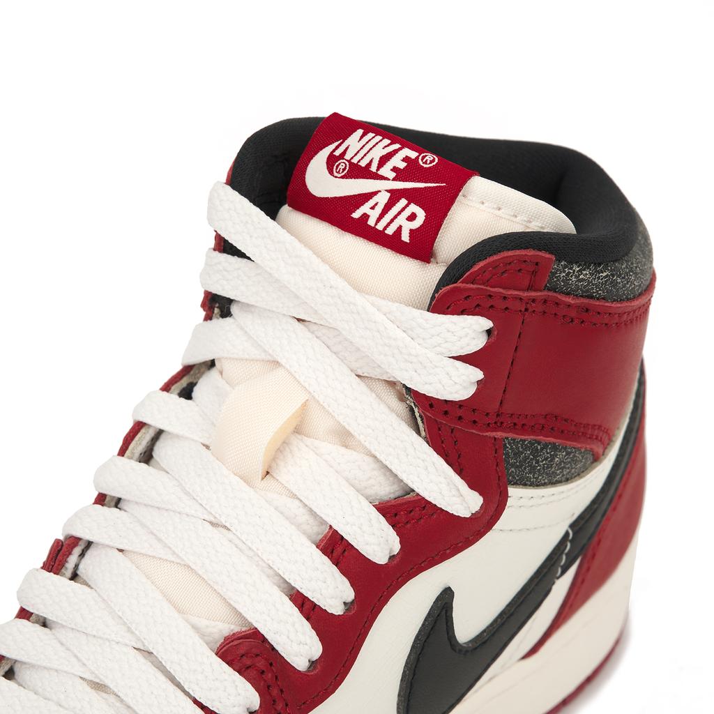 Детские кроссовки Air Jordan 1 Retro High OG GS Chicago Lost & Found Red Varsity-Red Black FD1437-612