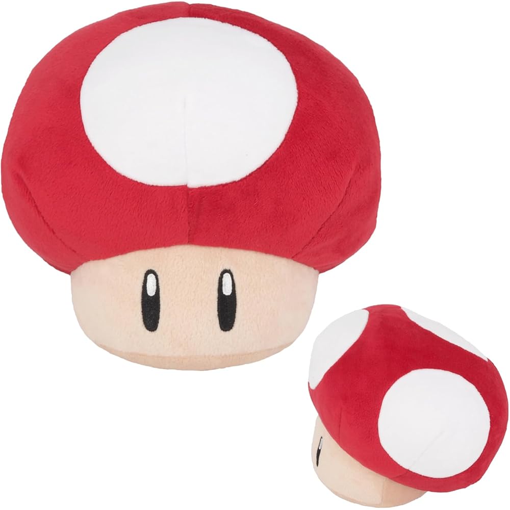 Sanei Boeki Коллекция Super Mario All Star Плюшевая игрушка Супер Гриб 18,5x16,5x15,5 см