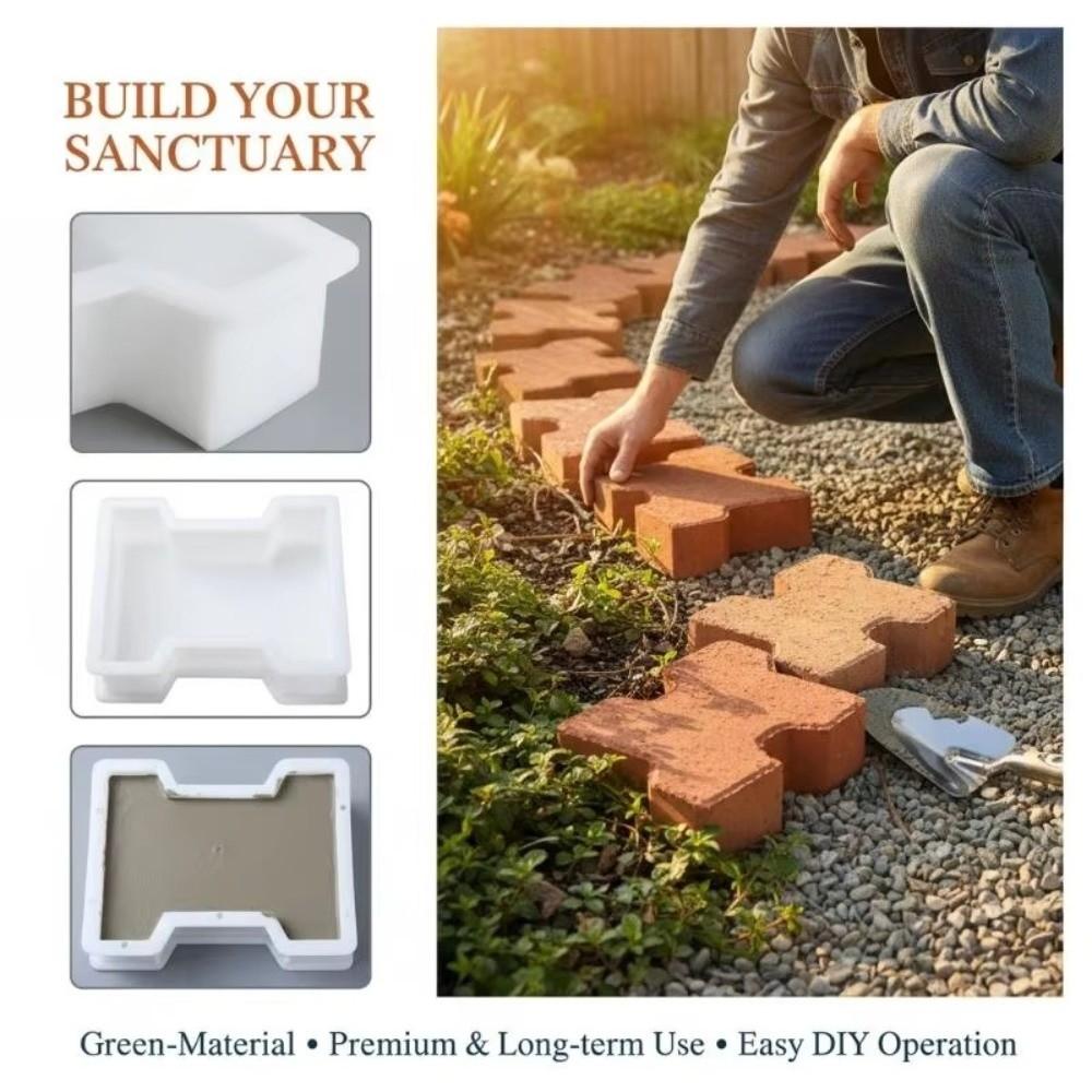 Thickened I Shape Brick Mold Plastic Concrete Paver Mold New Paving Brick Mold  Garden Walkway