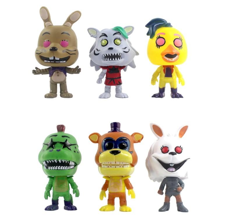 Набор фигурок Пять ночей у Фредди фигурки ФНАФ Фредди Five Nights at Freddy's детские игрушки 6 шт 10 см