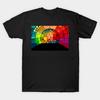 Men Black Print T-shirt Super Large TShirt Psychedelic-2 No-Cut Transfer Paper Print Cotton Tshirt