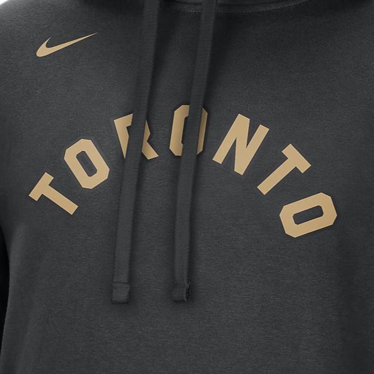 Nike Толстовка свободного кроя NBA Toronto Raptors City Edition из флиса, черная, мужская, уличная DN8677-010