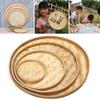 Handmade Weaving Bamboo Sieve Raft Round Dustpan Storage Trays Basket Diy Home Decor Fruit Bread Basket Kitchen Storage