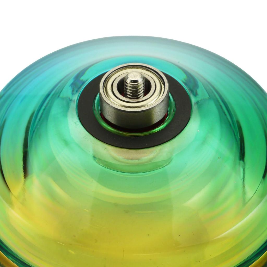 Спин Гир Спин Гаджет Кристалл с металлическими шарикоподшипниками для долгого х Желтый Йо-Йо для начинающих, крутится! (Зеленый Fade)