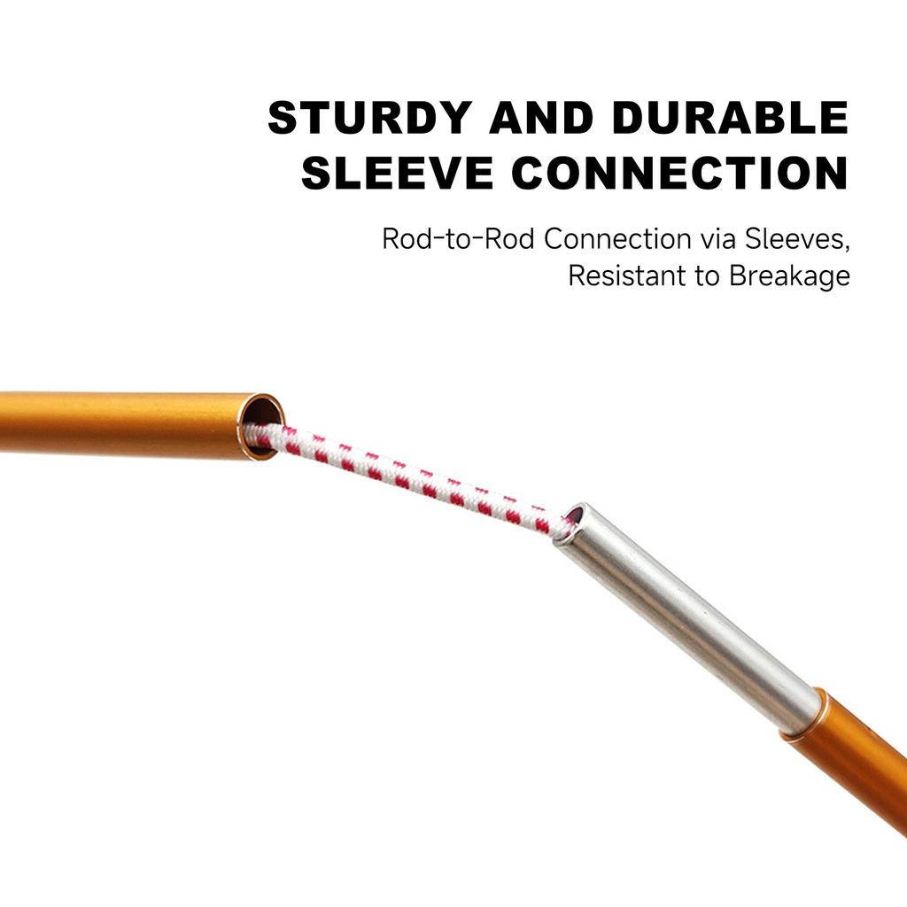 Палаточные стойки для кемпинга Модернизированные 7,9 мм Легкие алюминиевые палаточные стойки Выдвижные Золотые Сменные стойки Наружная поддержка